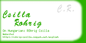 csilla rohrig business card